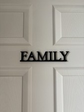 Modern Family Sign – Wall or Tabletop Home Decor Matte Black - 23 cm - Small picture