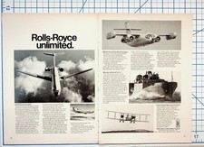 Rolls-Royce Unlimited VTOL Jet Marine Turbine Vimy Biplane 1960s Magazine Ad picture