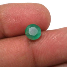100% Natural Awesome Zambian Emerald Faceted Round 1.70 Crt Loose Gemstone picture