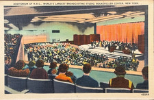 Original 1939 NBC Auditorium Rockefeller Center New York City Postcard picture