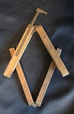 Vintage Stanley No. 83C Boxwood Caliper Folding Rule 2-Foot 4-Fold & Standard... picture
