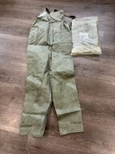 Large 1980s US Army Wet Weather Trousers Overalls Waterproof OD Green Pants Rain picture
