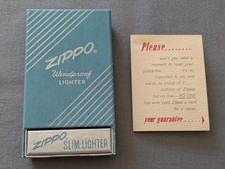 VTG 1956 1st GEN DENNISON COBRA HEAD SLIM ZIPPO LIGHTER BOX ONLY – EXC CONDITION picture