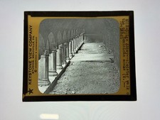 Antique Magic Lantern Slide Cloister Walke at Sligo Abbey Ireland picture
