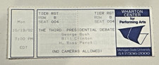 FREE SHIP Ticket 3rd Presidential Debate Oct 1992 Clinton Bush Perot HISTORIC picture