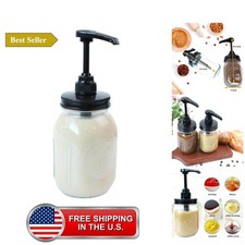 Mason Jar Syrup Pump Dispenser Regular Mouth Maple Sauce Pump Dispenser Airti... picture