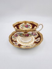 Vintage Royal Albert Lady Hamilton Bone China Cup & Saucer England Gold Floral picture