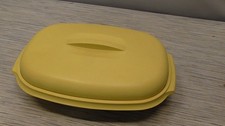 Vintage Tupperware  Harvest Gold Yellow oval with lid no strainer picture