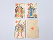 Antique French Playing Cards - Diamonds Honor cards x4, 1816 Paris picture