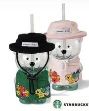 Starbucks Malaysia Bearista Glass 20oz Mr Men Little Miss Vest Set Exclusive NEW picture