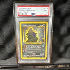 2002 Pokémon Neo Destiny Shining Tyranitar #113 PSA 9 Graded Card English picture