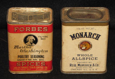 Monarch Lion's Head  Allspice & Forbes Martha Washington Poultry Seasoning Tins picture