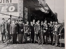 1940s WWII Wounded Veterans Uline Arena Washington DC Autry Rodeo Original Photo picture