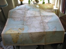 ANTIQUE AFRICA MAP National Geographic June 1935 picture