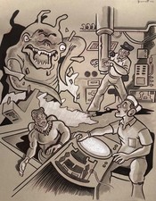SUB INVADER    MIKE BENNETT'S  ORIGINAL  ART   (2026) 1/12/26. 1 picture
