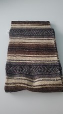 Authentic Mexican Falsa Blanket Brown, Tan, Grey, Black picture