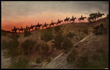 Postcard Along the Sunset Trail, Bishop's Lodge, Santa Fe, NM   Hand-Colored picture
