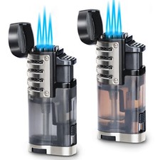 Zoocura Torch Lighter 2 Pack Triple Jet Flame Butane Torch Lighters Refillabl... picture
