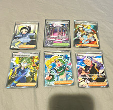 Pokémon TCG Full Art Trainer Lot 6 Cards Poppy Battle Cage Clemont Emcee picture