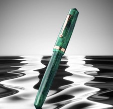 OMAS Studio Fountain Pen in Smeraldo Elegante with Rose Gold Trim - Fine - NEW picture