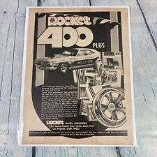 Vintage 1971 Print Ad Rocket Racing Wheels Hot Rods Rims Magazine Advertisement picture