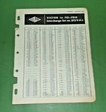 Vtg Gasket Catalog Victor to Fel-Pro Interchange List 272 V-F-3 1957 (F35) picture