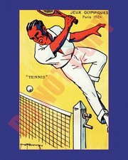 1924 Paris Summer Olympics VIII Olympiad Tennis Post Card Like 8x10 Photo picture