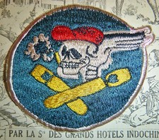 WWII - Flight Patch - USAAF - 587th Bomb Squadron - Flying Skulls - BS - D.900 picture