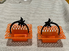 VTG 1950s Best Plastics Corp nut cup Witch handle Halloween Lot of 2 (As Seen) picture