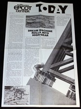 EPCOT CENTER TODAY Issue #1 Walt Disney World 1981 Pre-Opening Construction News picture