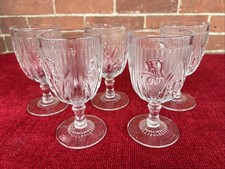 Jeannette Iris & Herringbone 5 Vintage Water  ~ Stemware Goblets picture