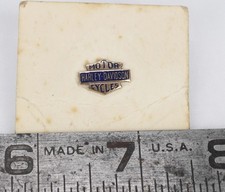 Vintage 1920s Harley Davidson Motorcycle Lapel Pin Bar And Shield RARE GREAT picture