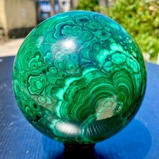 6.4LB Natural Malachite Quartz Sphere Energy Crystal Ball Reiki Gift Decor Gem picture
