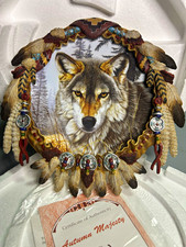 Hamilton Collection Autumn Majesty Protector of the Wolf Shield Porcelain Plate picture