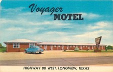 Voyager Motel Longview TX Highway 80 West Vintage Postcard 1950s Linen picture