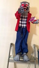 Home Depot Accents Halloween 3ft Animated Led RARE Wolf Moves And Talks NWT picture