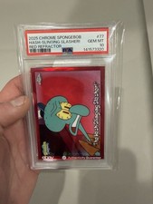 Topps 2025 Chrome SpongeBob Hash-Slinging Slasher #77 True Red 2/5 PSA 10 picture