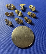 USN NAVY Pre & Post WWII Pins & Door Plate USS Daniel Lot Of 10 CPO picture