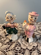 The Busy Biddie Salt Pepper Shakers Vintage Enesco Japan picture