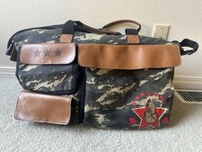 Vintage Scooby Doo Camouflage Duffle Travel Bag Large 21” Cartoon Network 2001 picture