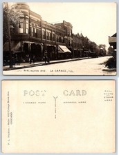 La Grange Illinois Burlington Ave Businesses P L Huckins RPPC Postcard BB80 picture