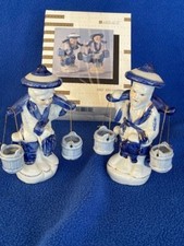 Chinese fisherman figurines. hand painted. fine porcelain. New with box. 1989 picture