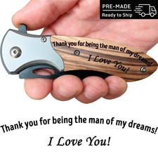 Anniversary Gift for Husband, Boyfriend, Him, Men, Engraved Pocket Knife picture