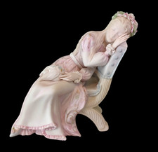 Vintage Cybis Porcelain Sleeping Beauty Figurine 1982 Limited Ed READ AS-IS picture