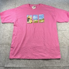 Vintage Deadstock Walt Disney World Winnie The Pooh Pink Tee T-Shirt XL NWT picture