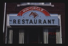 Photo:Columbus Ohio 1900s Win-Circle Restaurant Sign Pizza Horse Head picture