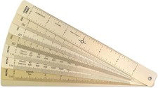 Aluminum Multi Function Drafting Scale 6 Inch Architect Engineering Ruler picture