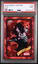2025 Marvel Topps Chrome Sapphire | X-23 #122 RED /5 PSA 9 picture