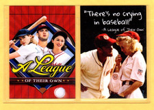 A LEAGUE OF THERE OWN    MOVIE   CUSTOM  NOVELTY TRADING CARD 2 CARDS   SET picture
