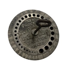 Vintage New Process Twist Drill Co Taunton Mass Circular Drill Bit Gauge Tool picture